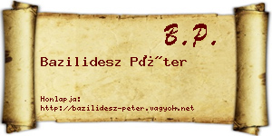 Bazilidesz Péter névjegykártya